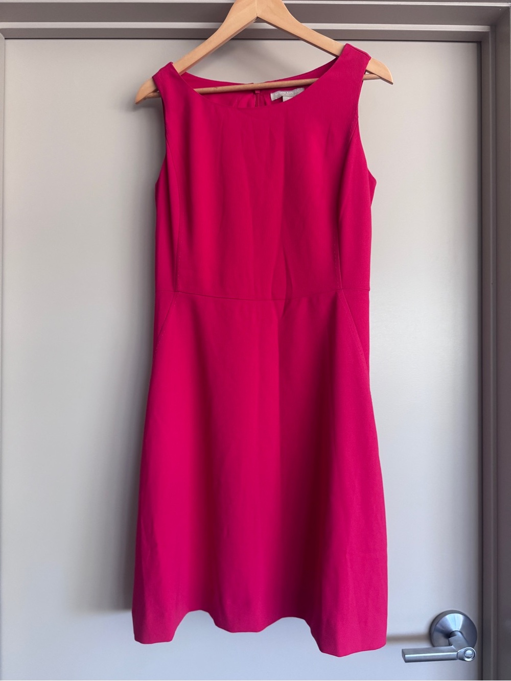 Banana Republic Sleeveless Fuchsia Midi Sheath Dress